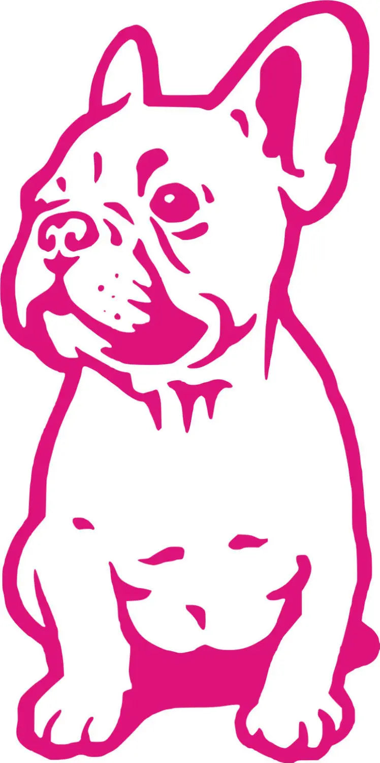 FRENCH BULLDOG WALL STICKER CAR BUMPER STICKER FRANCES DOG VINYL DECALS