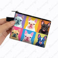 Cute French Bulldog Print Coin Purse Women money bags colorful peeking dogs small wallet Mini Purse ID Credit Card Holder gift