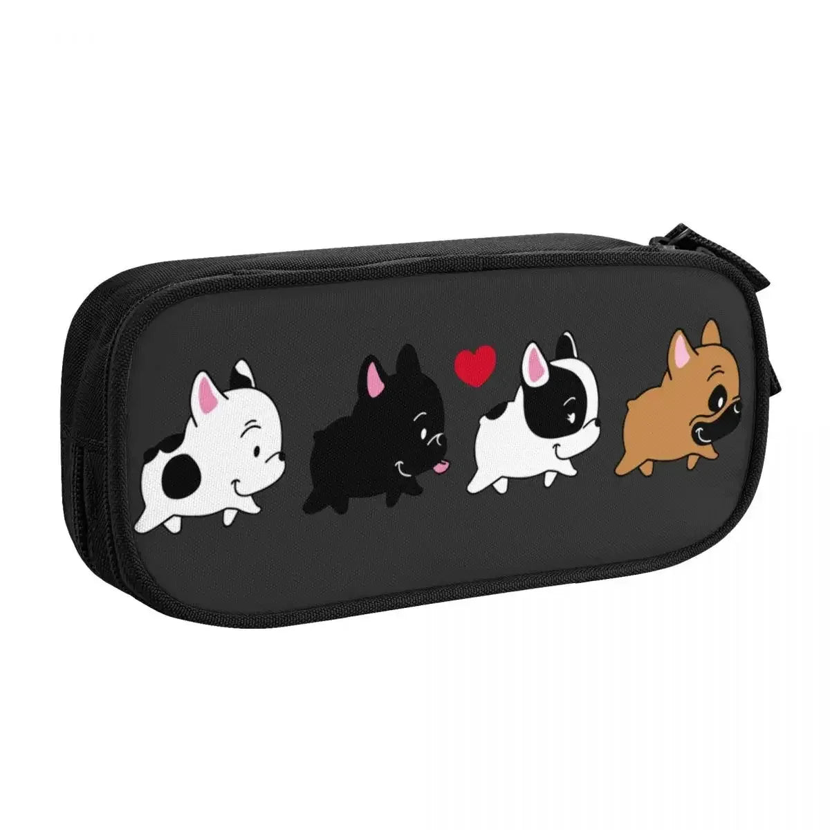 French Bulldog Frenchie Dog Pencil Case Lovely Pet Animal Pen Holder Bag Student Big Capacity Office Gifts Pencilcases