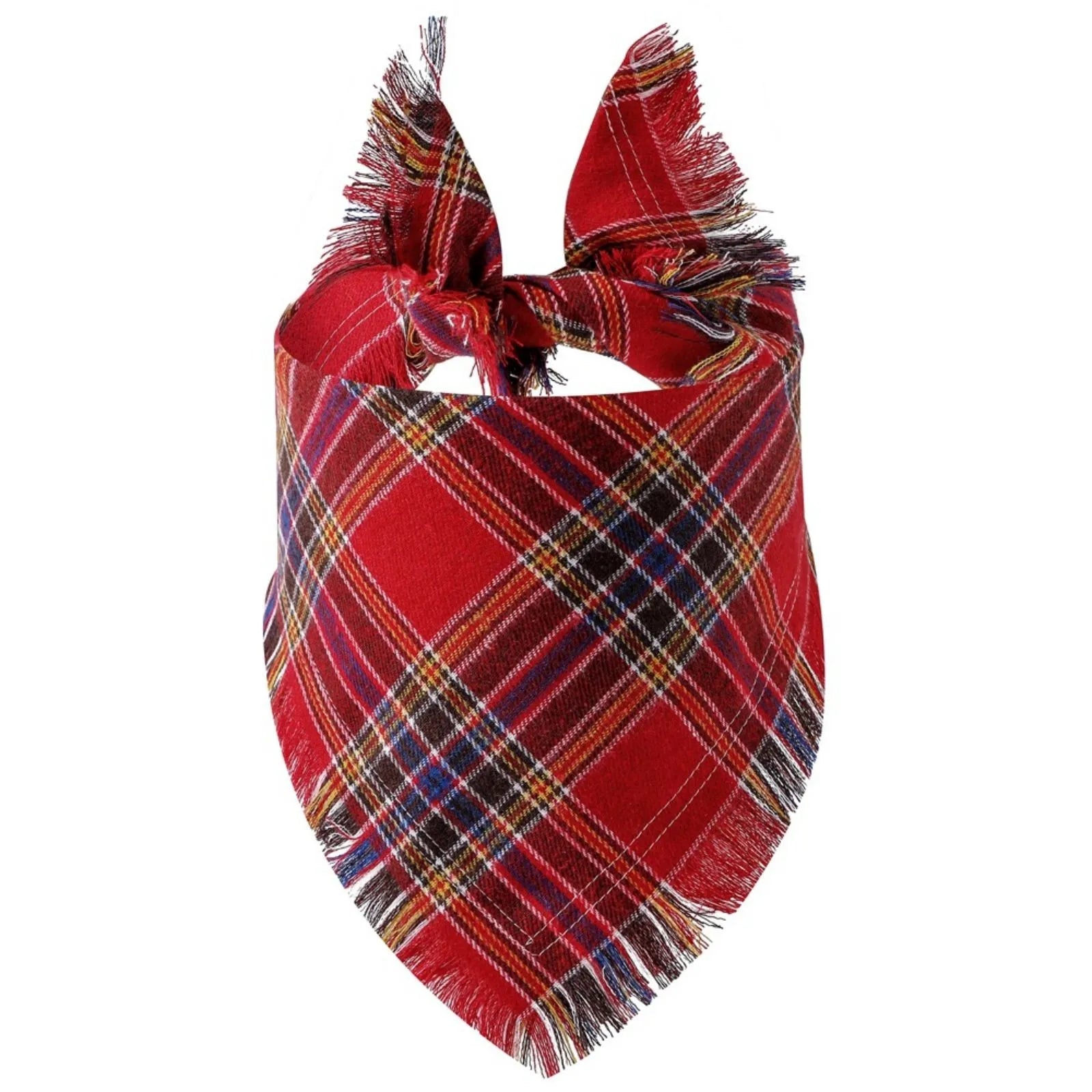 Plaid Tassel Dog Bandana Pet Triangular Scarf Pet Dog Cat Scarf Dog Supplies Photo Prop Stuff Bib Cat Puppy Accessories