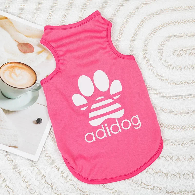 Pet Dogs Adidog Vest Summer Cotton Dogs Clothes Thin French Bulldog Puppy For Small Medium Dog Clothing Chihuahua Costume