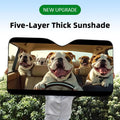 French Bulldog Driving  Sun Visor Foldable Universal Car Windshield Sun Shade UV Protection Heat Insulation Foldable Cover