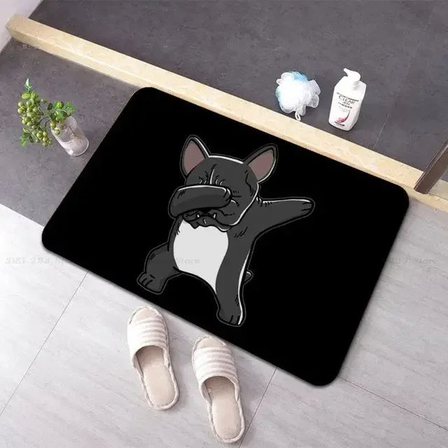 French Bulldogs Entrance Doormat Home Decoration Non-slip Bedroom Floor Mat Balcony Long Rugs Living Room Carpet