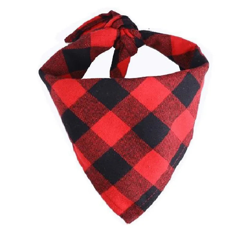 Classic Red Black Plaid Pet Dog Bandana Cat Puppy Pet Dog Accessories Pet Neckerchief Scarf Dog Saliva Towel