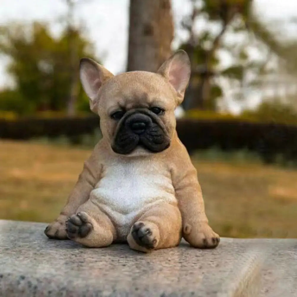 French  Statue Dog Figurine Resin Ornament for Outdoor or Indoor Decor  Statue Resin Dog Figurine Resin Ornament