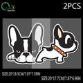 French Bulldog puppy personality decoration sticker; motorcycle scratch cover; funny creative car reflective waterproof sticker.