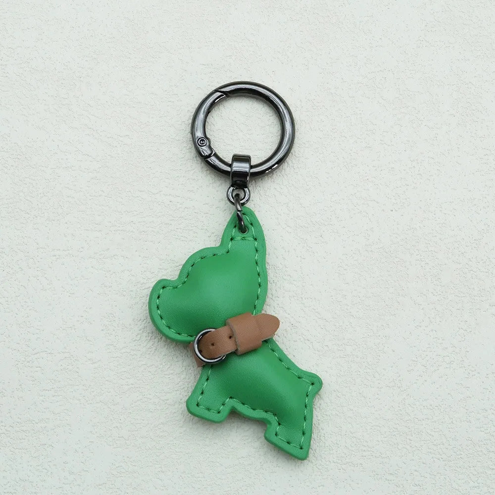 French Bulldog Keychain Cute Puppy Animal Dog PU Leather Dog Hanger Fashion Cartoon Bulldog Bag Pendant Backpack Decoration