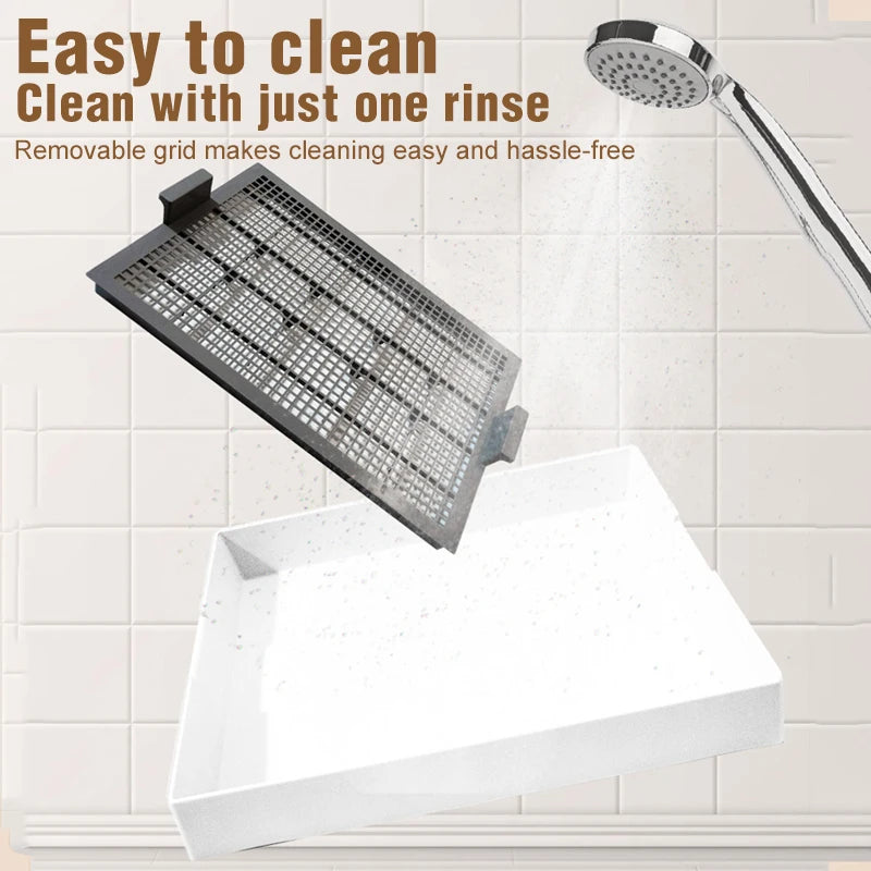 Flat Dog Potty Tray for Small & Medium-Sized Dogs - Pee Pad Fixation Flushable Anti-Stepping Mess Special for Teddy & Pomeran