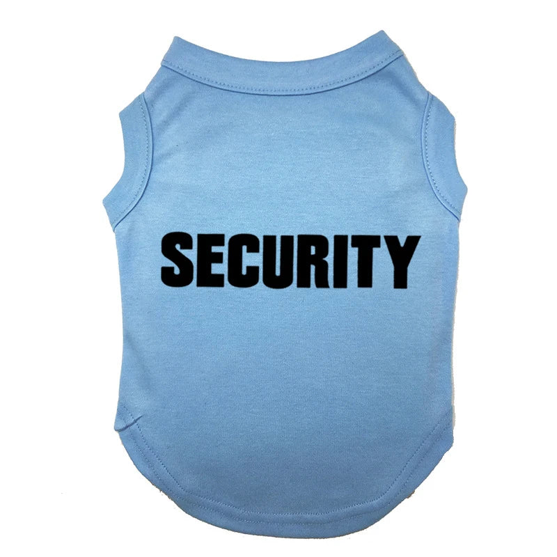 French Bulldog Clothing Security Summer Clothes for Dogs 100% Polyester Dog Shirt Bottoming T-shirt for Small Dogs Yorkies