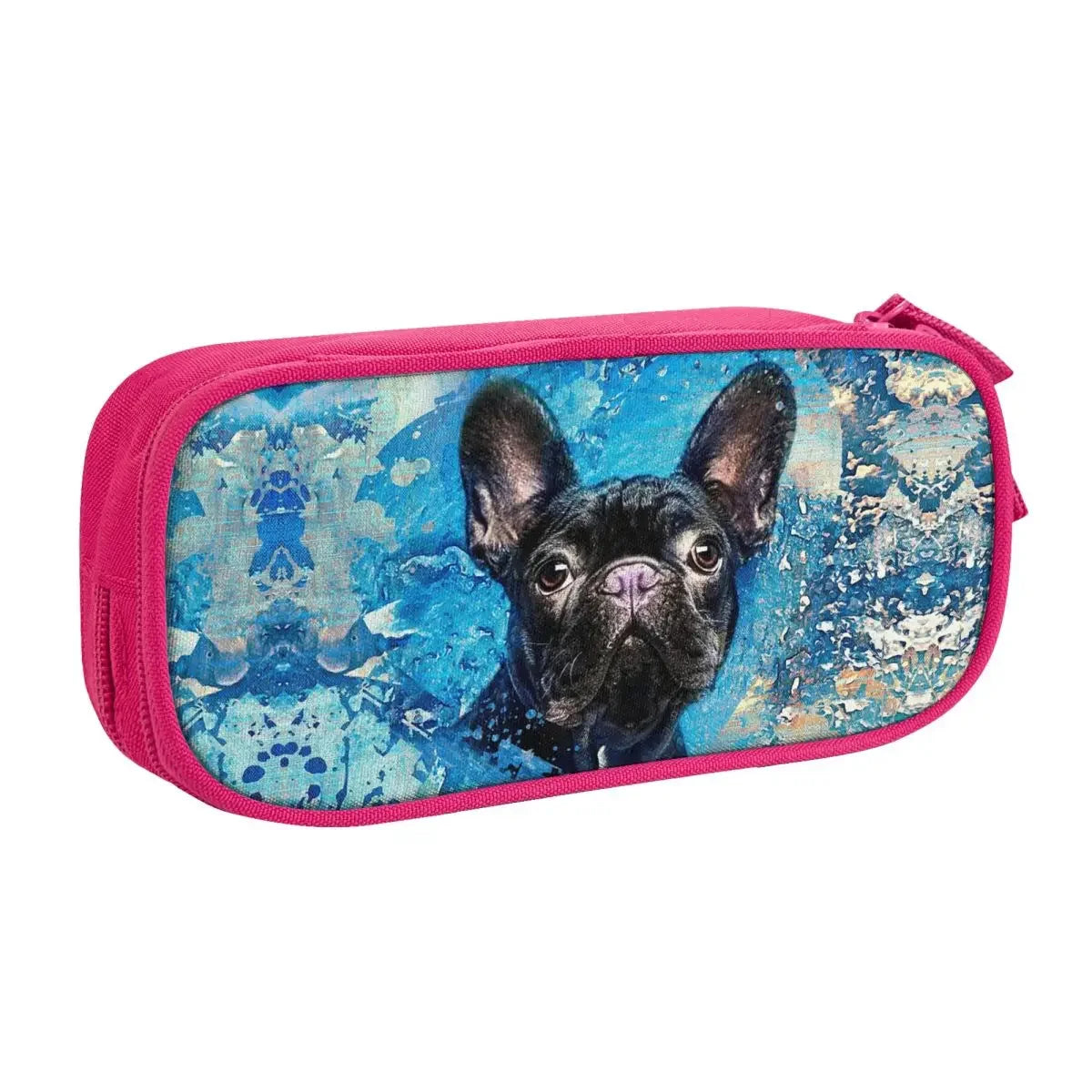 French Bulldog Frenchie Dog Pencil Case Lovely Pet Animal Pen Holder Bag Student Big Capacity Office Gifts Pencilcases