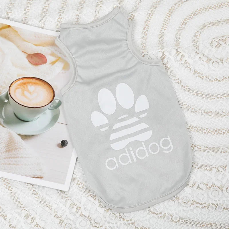 Pet Dogs Adidog Vest Summer Cotton Dogs Clothes Thin French Bulldog Puppy For Small Medium Dog Clothing Chihuahua Costume