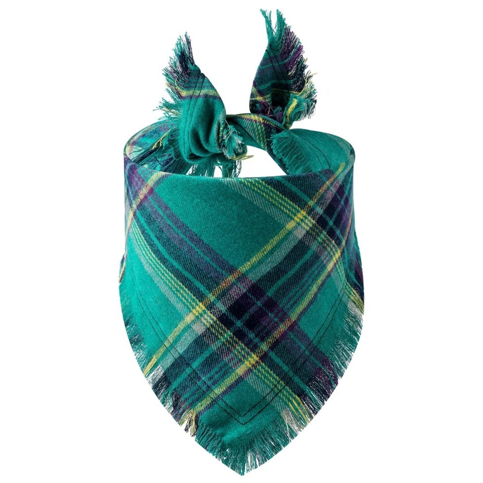 Plaid Tassel Dog Bandana Pet Triangular Scarf Pet Dog Cat Scarf Dog Supplies Photo Prop Stuff Bib Cat Puppy Accessories
