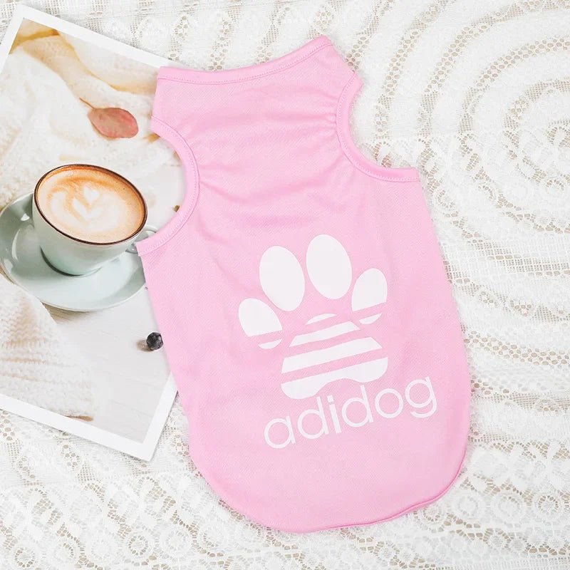 Pet Dogs Adidog Vest Summer Cotton Dogs Clothes Thin French Bulldog Puppy For Small Medium Dog Clothing Chihuahua Costume