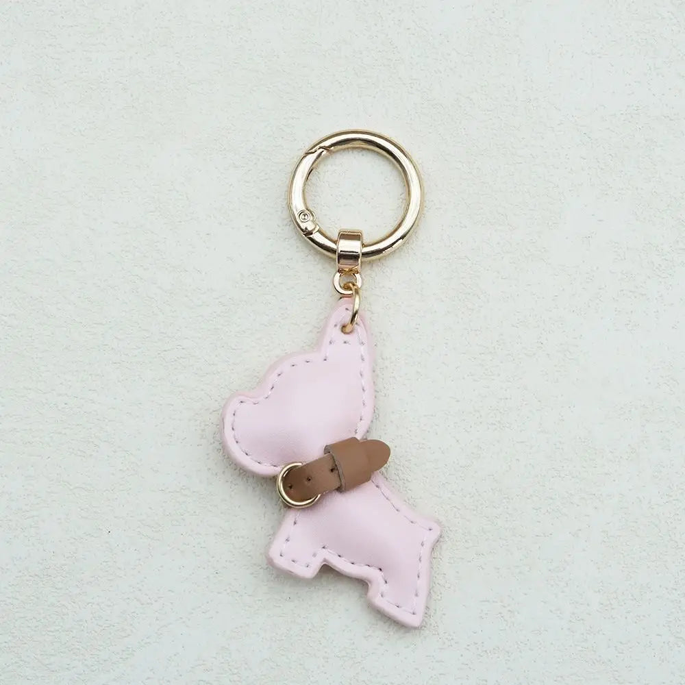 French Bulldog Keychain Cute Puppy Animal Dog PU Leather Dog Hanger Fashion Cartoon Bulldog Bag Pendant Backpack Decoration