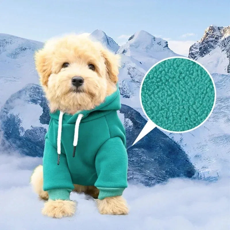 Dog Clothes Pet Dog Hoodie Small And Medium Dog Vest Outdoor Sweatshirt Bulldog Husky Warm Fleece Pet Clothing Puppy Cat Costume