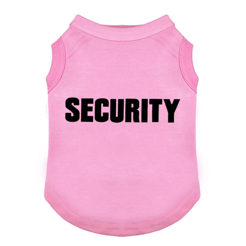 French Bulldog Clothing Security Summer Clothes for Dogs 100% Polyester Dog Shirt Bottoming T-shirt for Small Dogs Yorkies