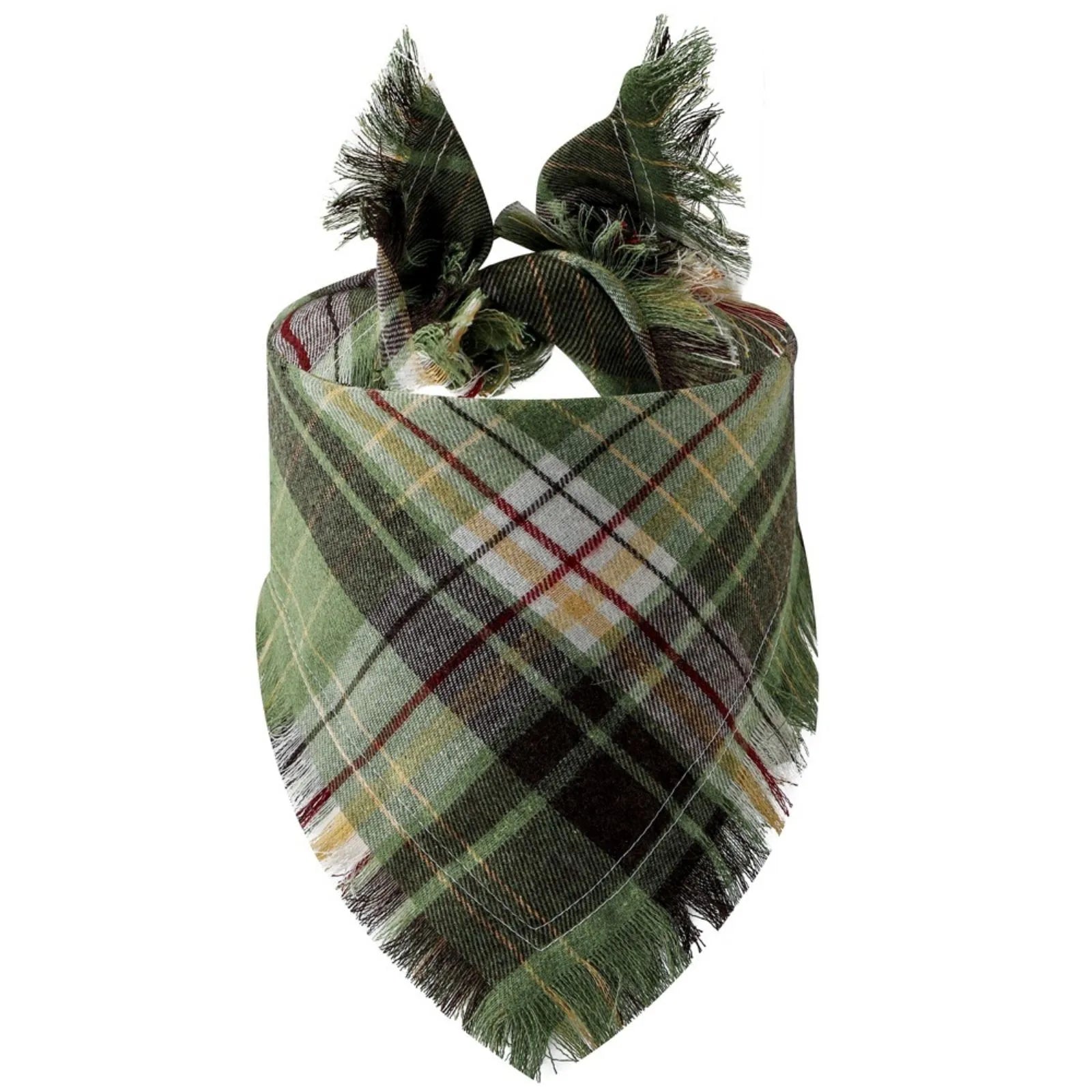 Plaid Tassel Dog Bandana Pet Triangular Scarf Pet Dog Cat Scarf Dog Supplies Photo Prop Stuff Bib Cat Puppy Accessories
