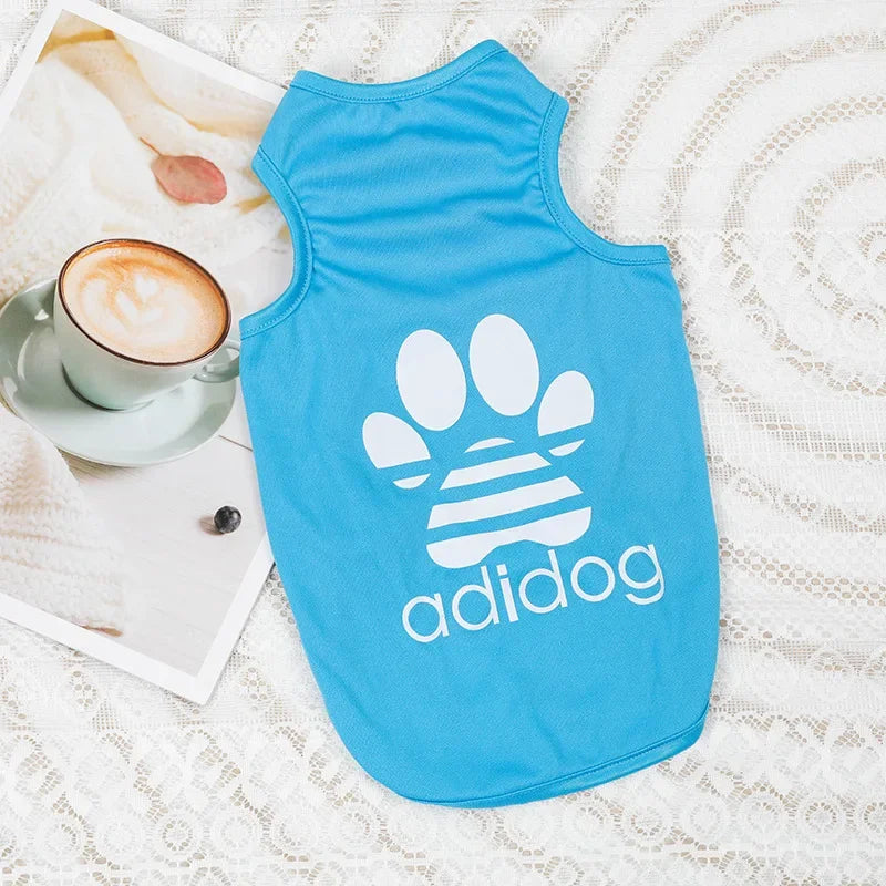 Pet Dogs Adidog Vest Summer Cotton Dogs Clothes Thin French Bulldog Puppy For Small Medium Dog Clothing Chihuahua Costume