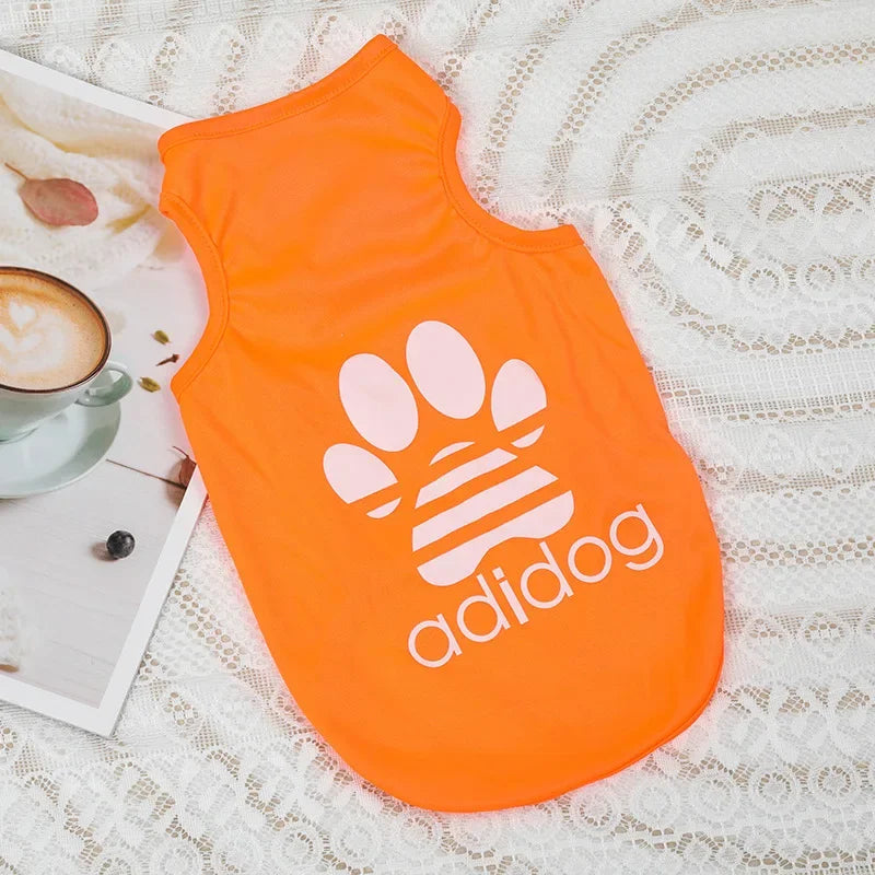 Pet Dogs Adidog Vest Summer Cotton Dogs Clothes Thin French Bulldog Puppy For Small Medium Dog Clothing Chihuahua Costume