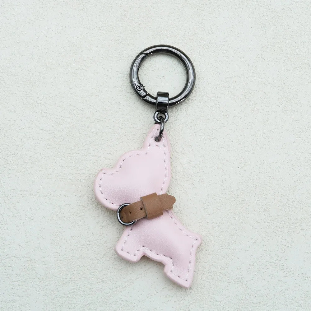 French Bulldog Keychain Cute Puppy Animal Dog PU Leather Dog Hanger Fashion Cartoon Bulldog Bag Pendant Backpack Decoration