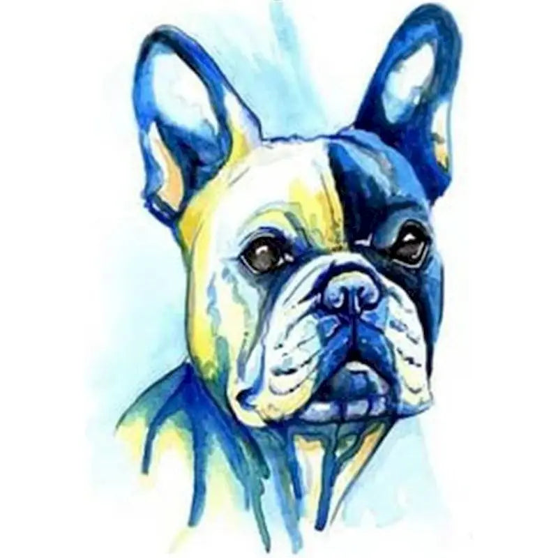 PhotoCustom Painting By Number Colorful French Bulldogs DIY Kits On Canvas Acrylic Paint Oil Picture Of Coloring By Number Decor