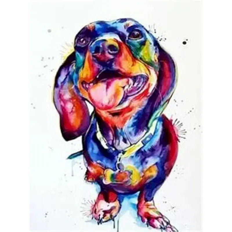PhotoCustom Painting By Number Colorful French Bulldogs DIY Kits On Canvas Acrylic Paint Oil Picture Of Coloring By Number Decor