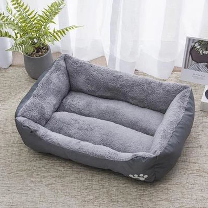 Black Dog Bed Plush Sleeping Bed for Large, Medium and Small Dogs, Non-Slip and Bite-Resistant Pet Sleeping Mat